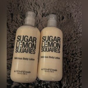Hempz Treats SUGAR LEMON SQUARES Body Lotion 16.5 Oz NEW Sealed X2